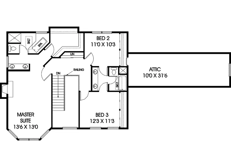 Farmhouse Plan Second Floor - Hervey Bay Country Farmhouse 085D-0567 - Search House Plans and More
