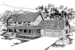 Farmhouse Plan Front of Home - Hervey Bay Country Farmhouse 085D-0567 - Search House Plans and More