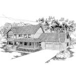 Farmhouse Plan Front of Home - Hervey Bay Country Farmhouse 085D-0567 - Search House Plans and More