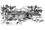 Ranch House Plan Front of Home - Walnut Hollow Ranch Home 085D-0569 - Shop House Plans and More