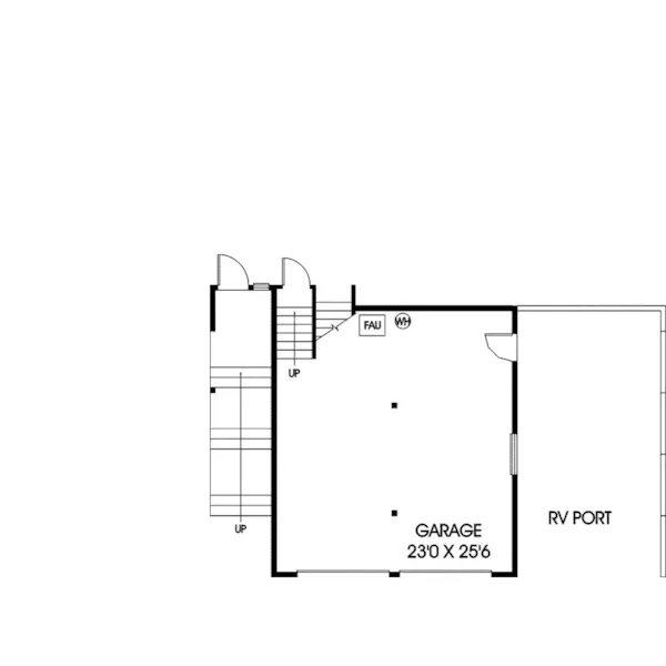 Ranch House Plan Lower Level Floor - Rinzetta Rustic Home 085D-0579 - Shop House Plans and More