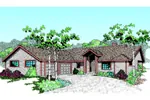Rustic Ranch Has Curb Appeal With Angled Four-Car Garage Entry