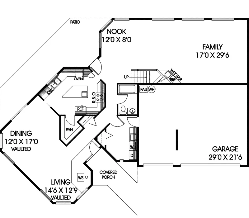 Country House Plan First Floor - Brennan Country Home 085D-0590 - Search House Plans and More