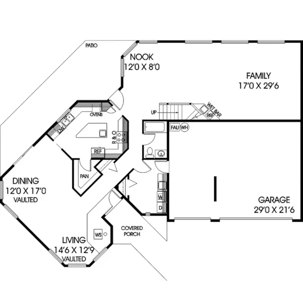 Contemporary House Plan First Floor - Brennan Country Home 085D-0590 - Search House Plans and More