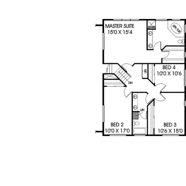 Contemporary House Plan Second Floor - Brennan Country Home 085D-0590 - Search House Plans and More