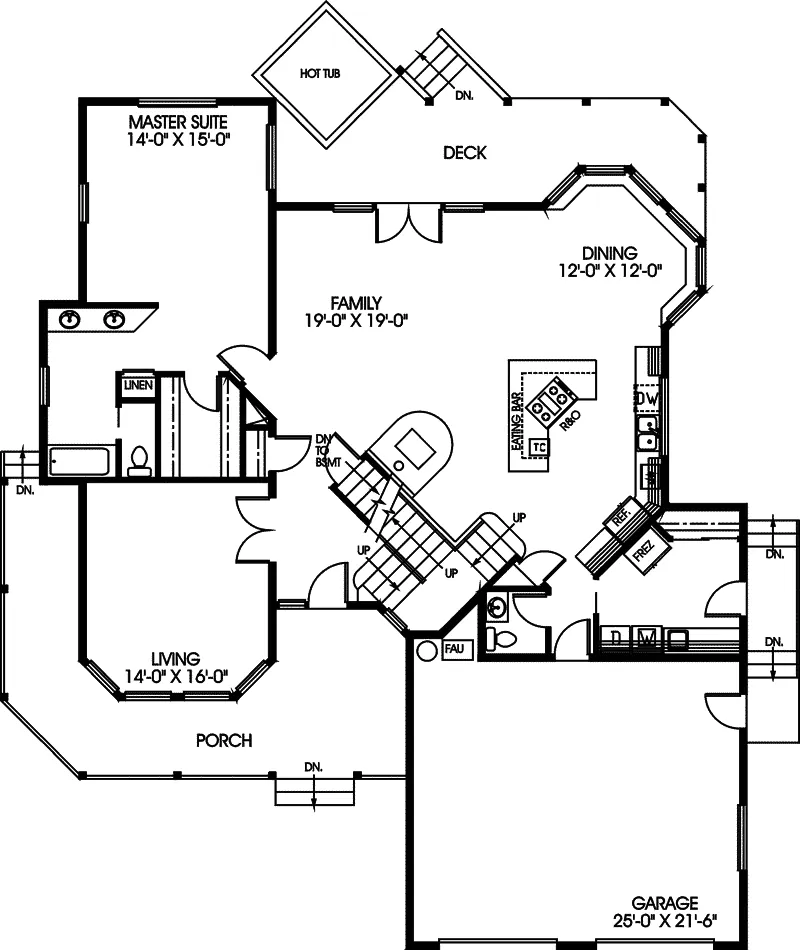 Farmhouse Plan First Floor - Newbern Country Farmhouse 085D-0598 - Shop House Plans and More