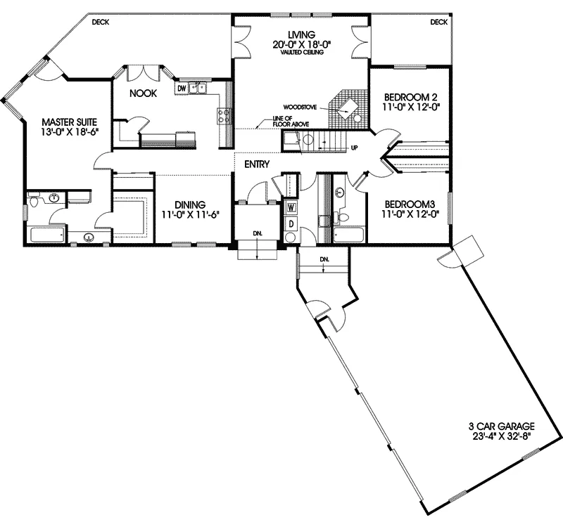 Modern House Plan First Floor - Bacardi Sunbelt Home 085D-0601 - Search House Plans and More