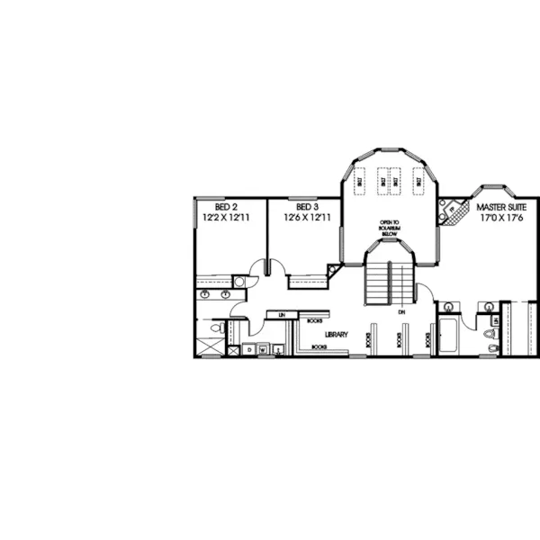 Colonial House Plan Second Floor - Farber Manor Luxury Home 085D-0607 - Search House Plans and More