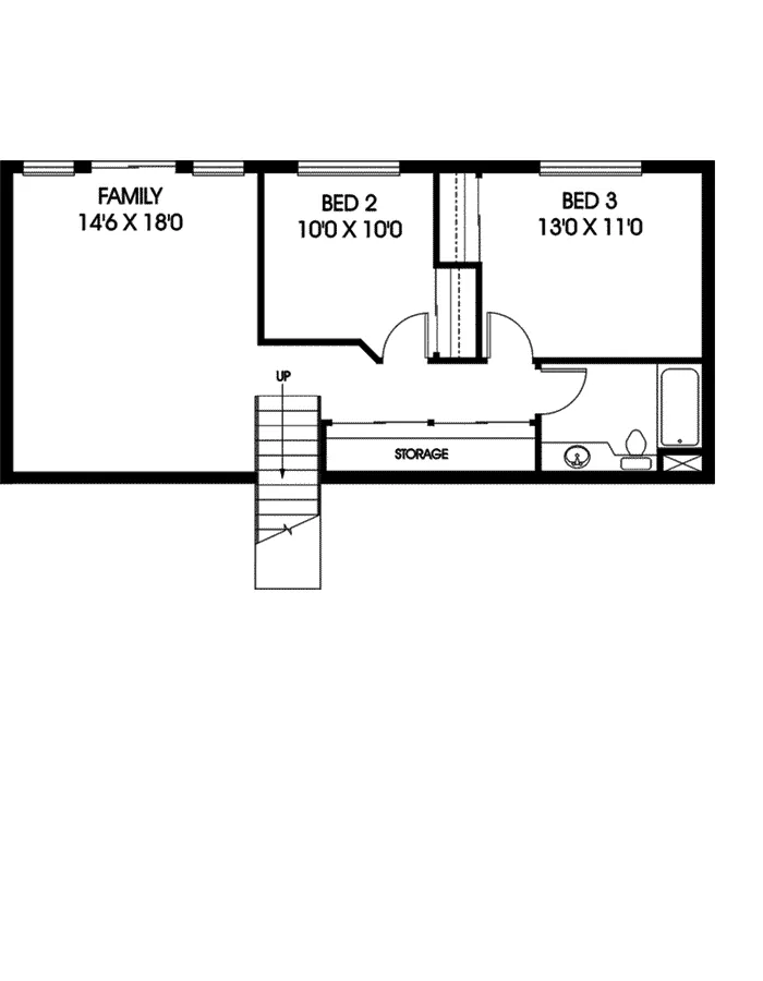 Country House Plan Lower Level Floor - Glen Garden Ranch Home 085D-0608 - Search House Plans and More