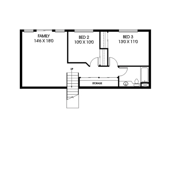 Contemporary House Plan Lower Level Floor - Glen Garden Ranch Home 085D-0608 - Search House Plans and More