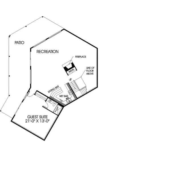 Ranch House Plan Lower Level Floor - Arlen Luxury Sunbelt Home 085D-0612 - Search House Plans and More