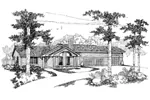 Ranch House Plan Front of Home - Waverly Hill Ranch Home 085D-0614 - Shop House Plans and More