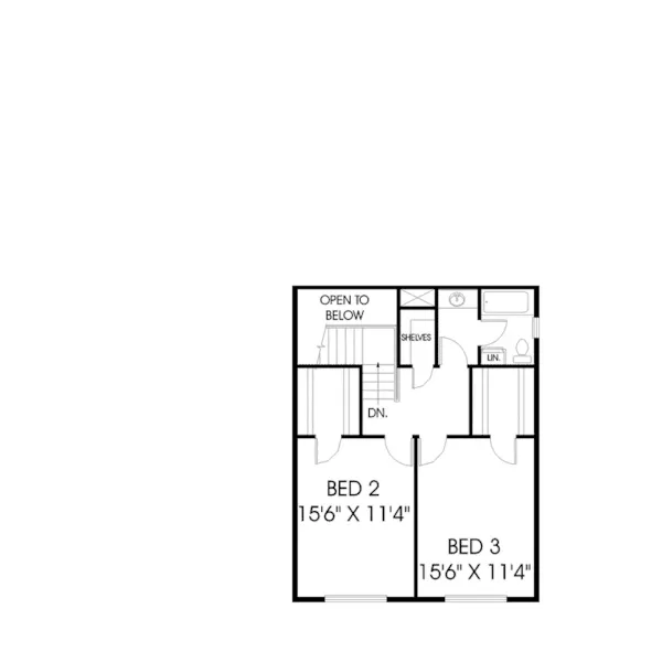 Traditional House Plan Second Floor - Collbran Contemporary Home 085D-0615 - Search House Plans and More