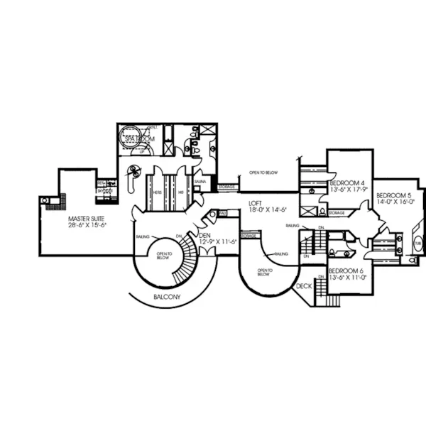 European House Plan Second Floor - Amici Rustic Luxury Home 085D-0622 - Search House Plans and More