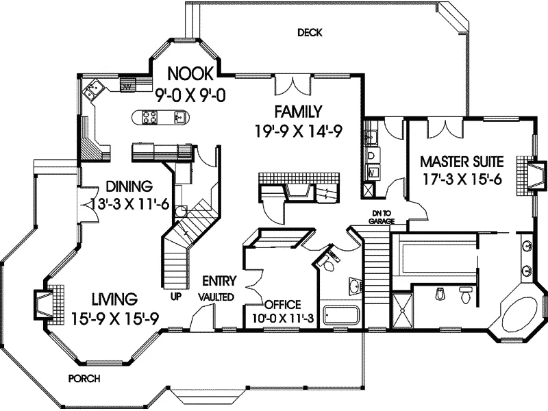Traditional House Plan First Floor - Courtenay Farm Victorian Home 085D-0623 - Search House Plans and More