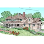 Farmhouse Plan Front of Home - Courtenay Farm Victorian Home 085D-0623 - Search House Plans and More