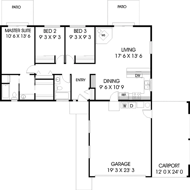 Country House Plan First Floor - Wexford Hill Ranch Home 085D-0627 - Shop House Plans and More