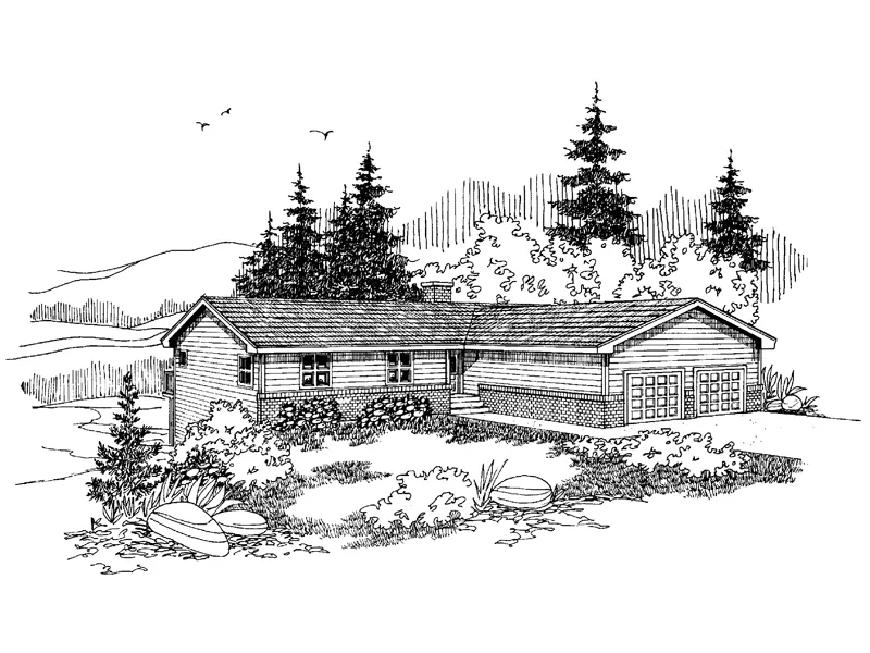 Traditional House Plan Front of Home - Log Ridge Country Home 085D-0628 - Shop House Plans and More