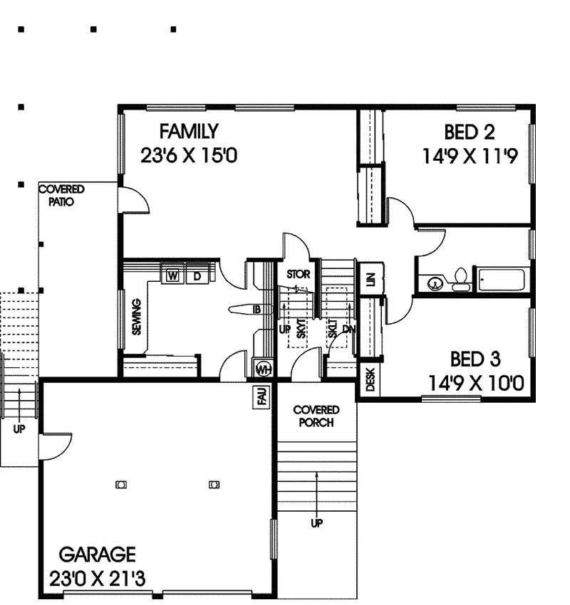 Traditional House Plan Second Floor - Kramer Bungalow Home 085D-0630 - Search House Plans and More