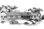Ranch House Plan Front of Home - Holly Haven Country Ranch Home 085D-0631 - Search House Plans and More