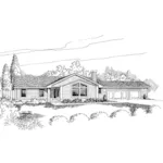 Traditional House Plan Front of Home - Eatherton Valley Ranch Home 085D-0635 - Search House Plans and More