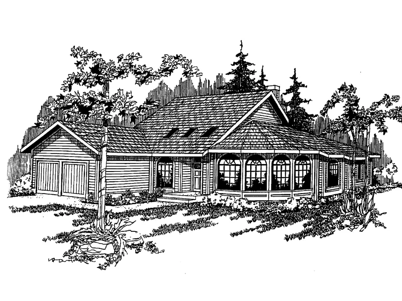 Country House Plan Front of Home - Marquette Contemporary Home 085D-0636 - Shop House Plans and More