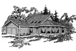 Country House Plan Front of Home - Marquette Contemporary Home 085D-0636 - Shop House Plans and More