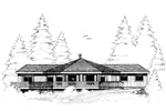 Cabin & Cottage House Plan Front of Home - Earlmar Waterfront Home 085D-0638 - Search House Plans and More