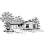 Contemporary House Plan Front of Home - Curryville  Contemporary Home 085D-0639 - Search House Plans and More