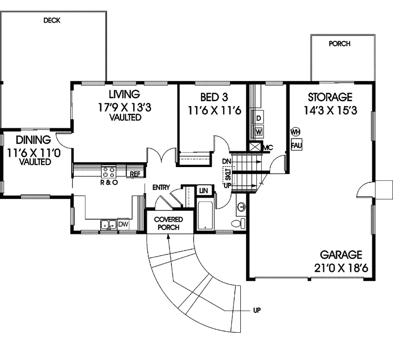 Traditional House Plan First Floor - Albertine Hill Rustic Home 085D-0641 - Search House Plans and More