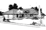 Traditional House Plan Front of Home - Byers Place European Home 085D-0642 - Search House Plans and More