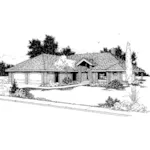 Traditional House Plan Front of Home - Byers Place European Home 085D-0642 - Search House Plans and More