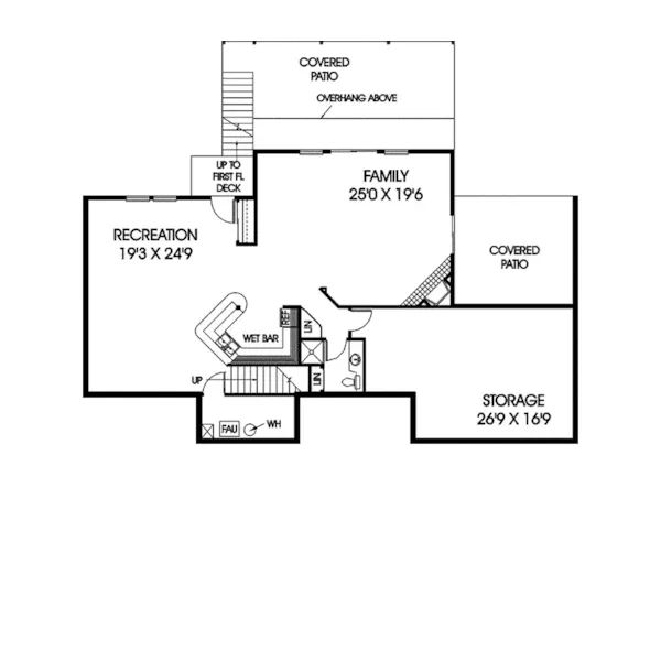 Traditional House Plan Lower Level Floor - Byers Place European Home 085D-0642 - Search House Plans and More