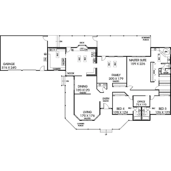 Traditional House Plan First Floor - Parkton Place Luxury Farmhouse 085D-0643 - Shop House Plans and More