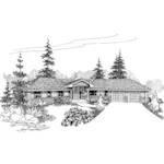 Ranch House Plan Front of Home - Oakridge Trails Rustic Home 085D-0646 - Shop House Plans and More