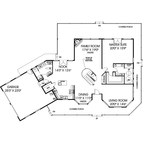 Country House Plan First Floor - Urbandale Country Home 085D-0649 - Shop House Plans and More