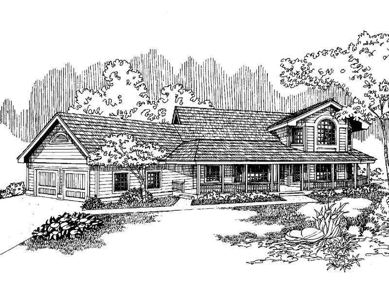 Country House Plan Front of Home - Urbandale Country Home 085D-0649 - Shop House Plans and More