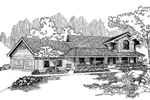 Farmhouse Plan Front of Home - Urbandale Country Home 085D-0649 - Shop House Plans and More