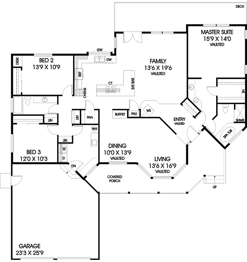 Contemporary House Plan First Floor - Riaza Stunning Country Home 085D-0651 - Shop House Plans and More