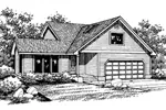 Traditional House Plan Front of Home - Durham Hollow Traditional Home 085D-0652 - Search House Plans and More