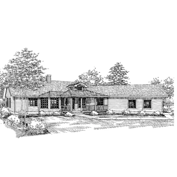 Contemporary House Plan Front of Home - Rutherfordglen Ranch Home 085D-0655 - Shop House Plans and More