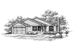 Ranch House Plan Front of Home - Epperson Ranch Home 085D-0656 - Search House Plans and More