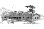 Traditional House Plan Front of Home - Eagles Landing Ranch Home 085D-0657 - Search House Plans and More