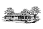 Contemporary House Plan Front of Home - Ambridge Ranch Home 085D-0659 - Search House Plans and More