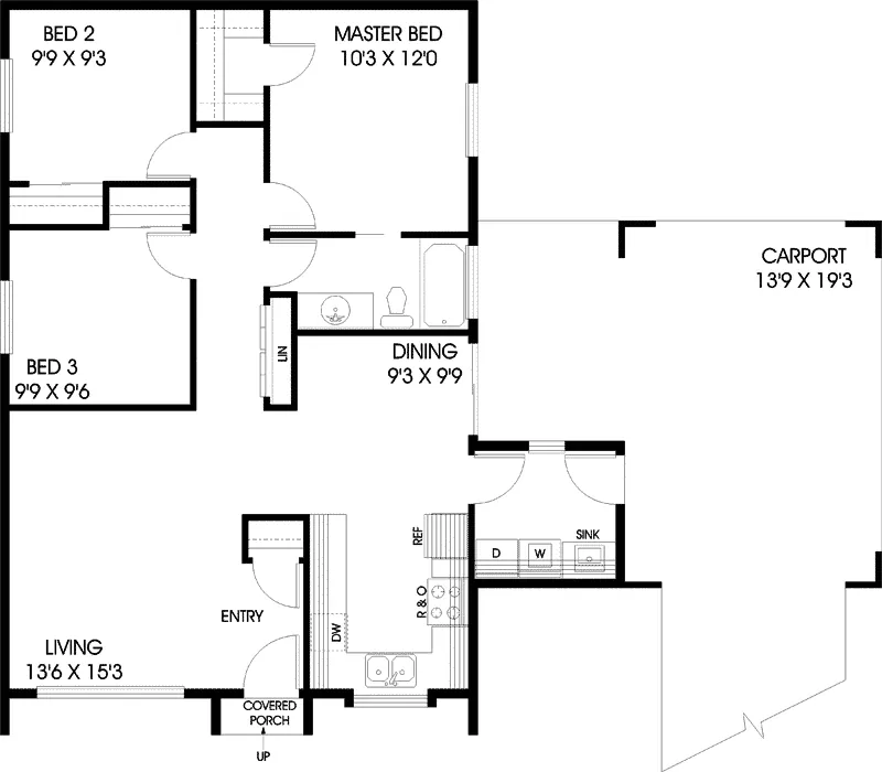 Vacation House Plan First Floor - River Oaks Rustic Vacation Home 085D-0665 - Shop House Plans and More