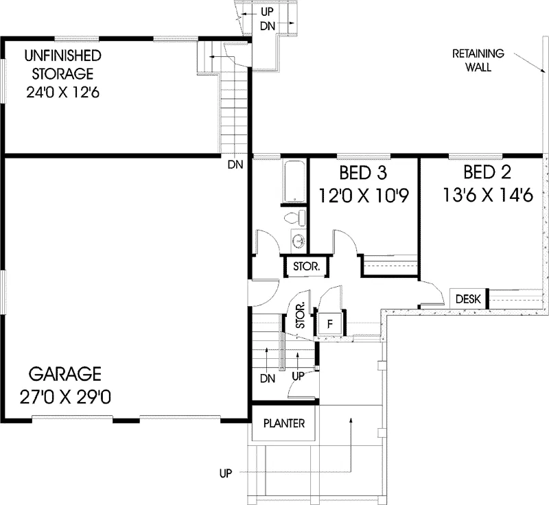 Country House Plan First Floor - Geneva Place Split-Level Home 085D-0671 - Search House Plans and More