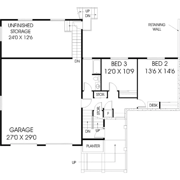 Country House Plan First Floor - Geneva Place Split-Level Home 085D-0671 - Search House Plans and More