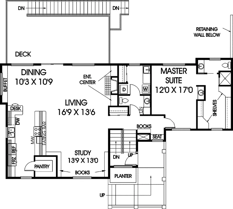 Contemporary House Plan Second Floor - Geneva Place Split-Level Home 085D-0671 - Search House Plans and More