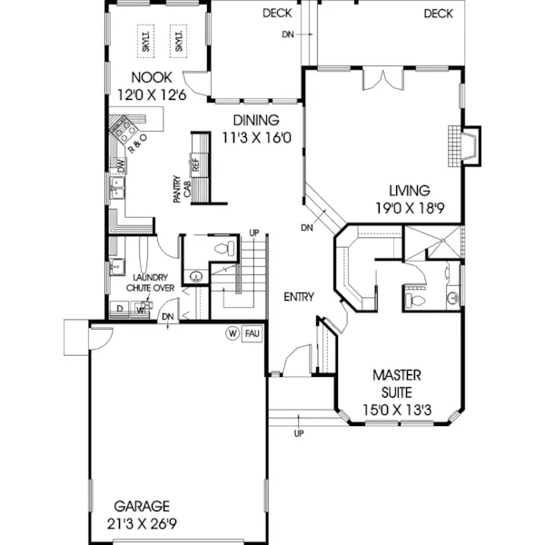 Contemporary House Plan First Floor - Lausanne Park Traditional Home 085D-0674 - Shop House Plans and More