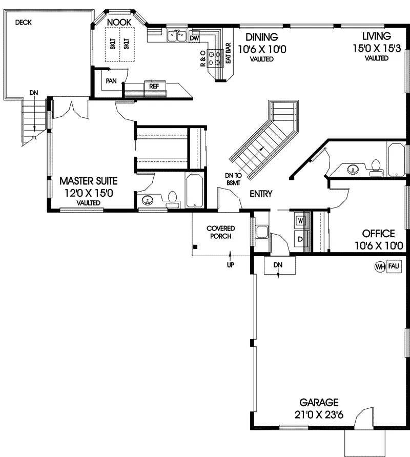 Ranch House Plan First Floor - Birkdale Country Home 085D-0680 - Search House Plans and More